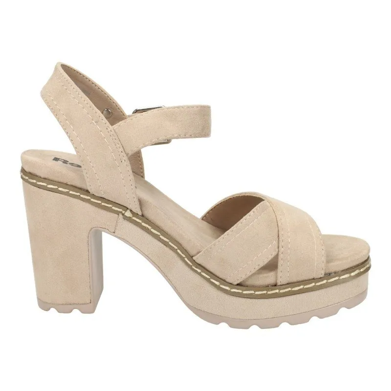 171560 Sandalias de tacón color BEIGE