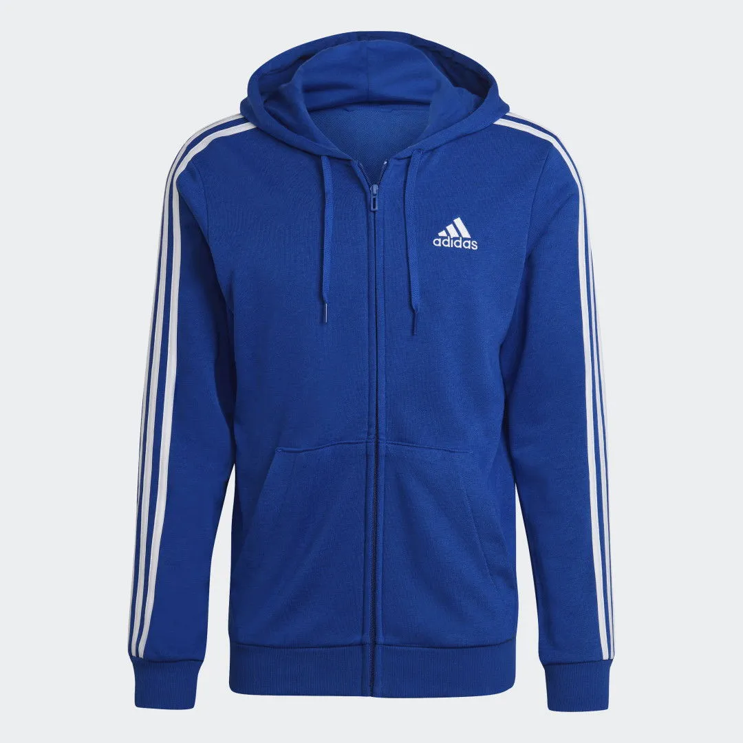 adidas Performance Essentials 3-Stripes Full-Zip Hoodie