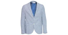 Autre Marque Manuel Ritz, Americana de tweed en azul y blanco. 