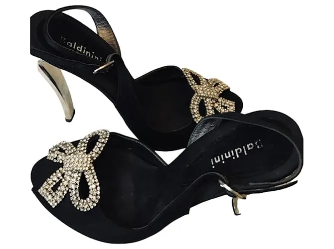 Autre Marque sandalias Baldinini con strass Negro 
