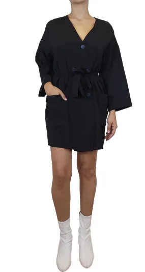 BIMBA Y LOLA Vestido Abotonado Negro