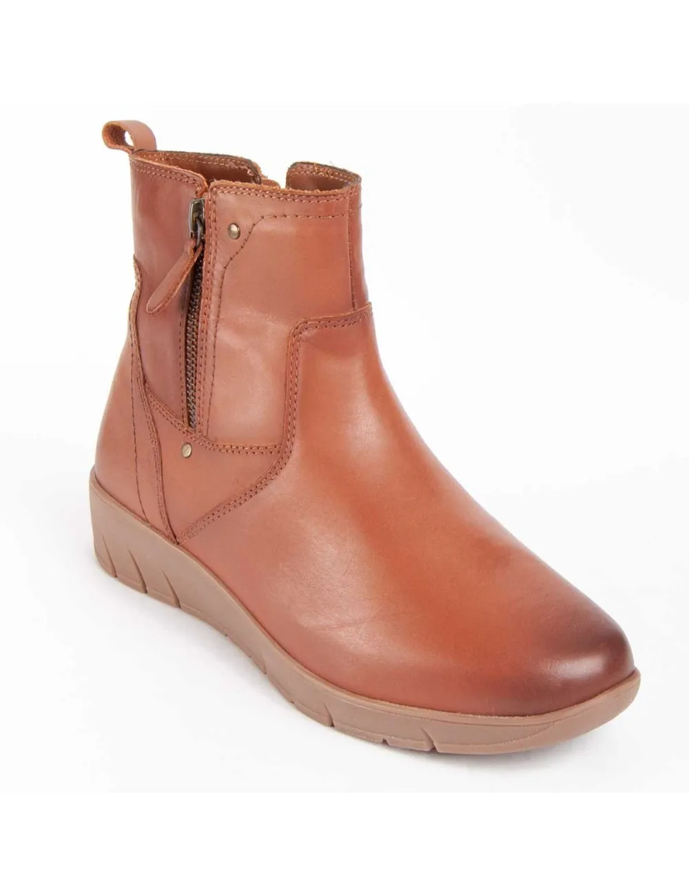 Botín Casual De Piel Para Mujer.  Purapiel  Botilina3  99471