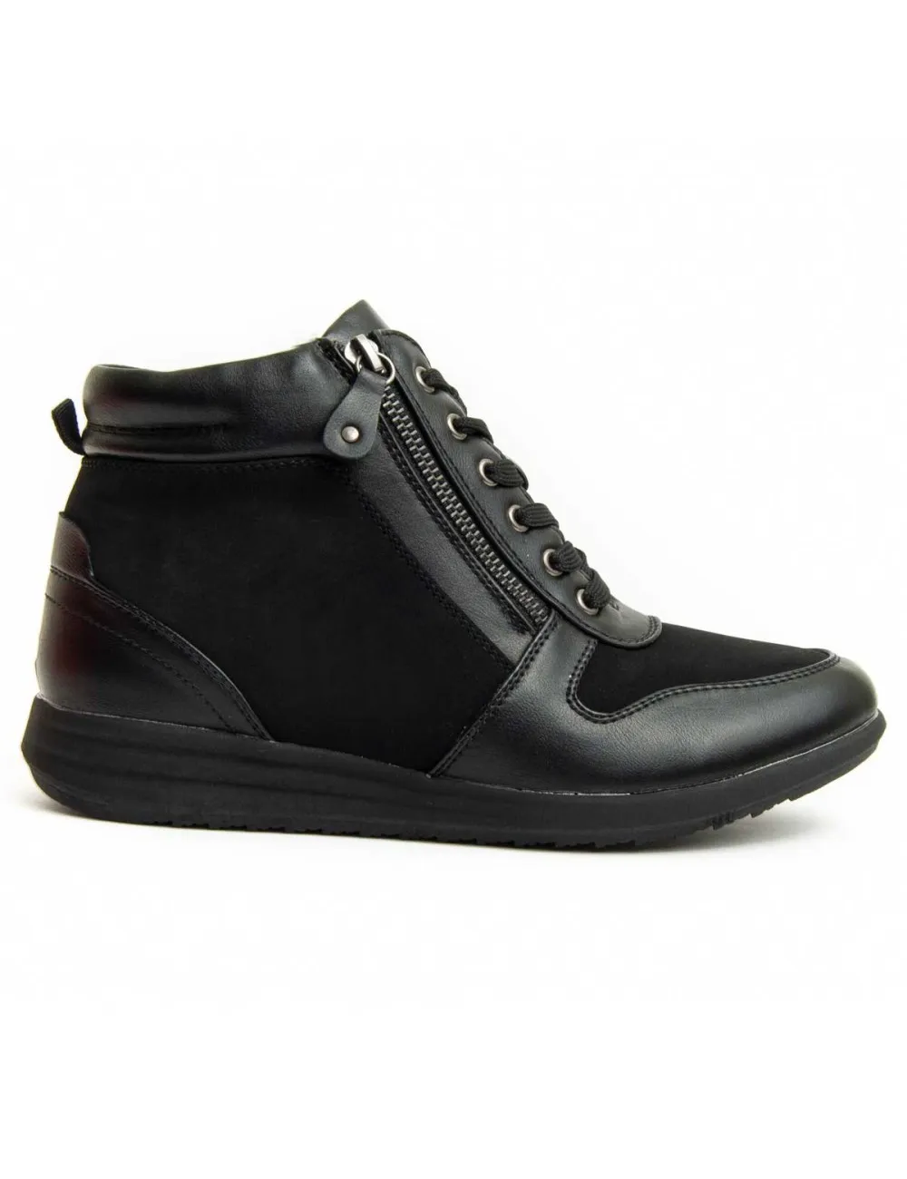 Botín Casual Para Mujer.  Montevita  Bottivita10  93915 Negro