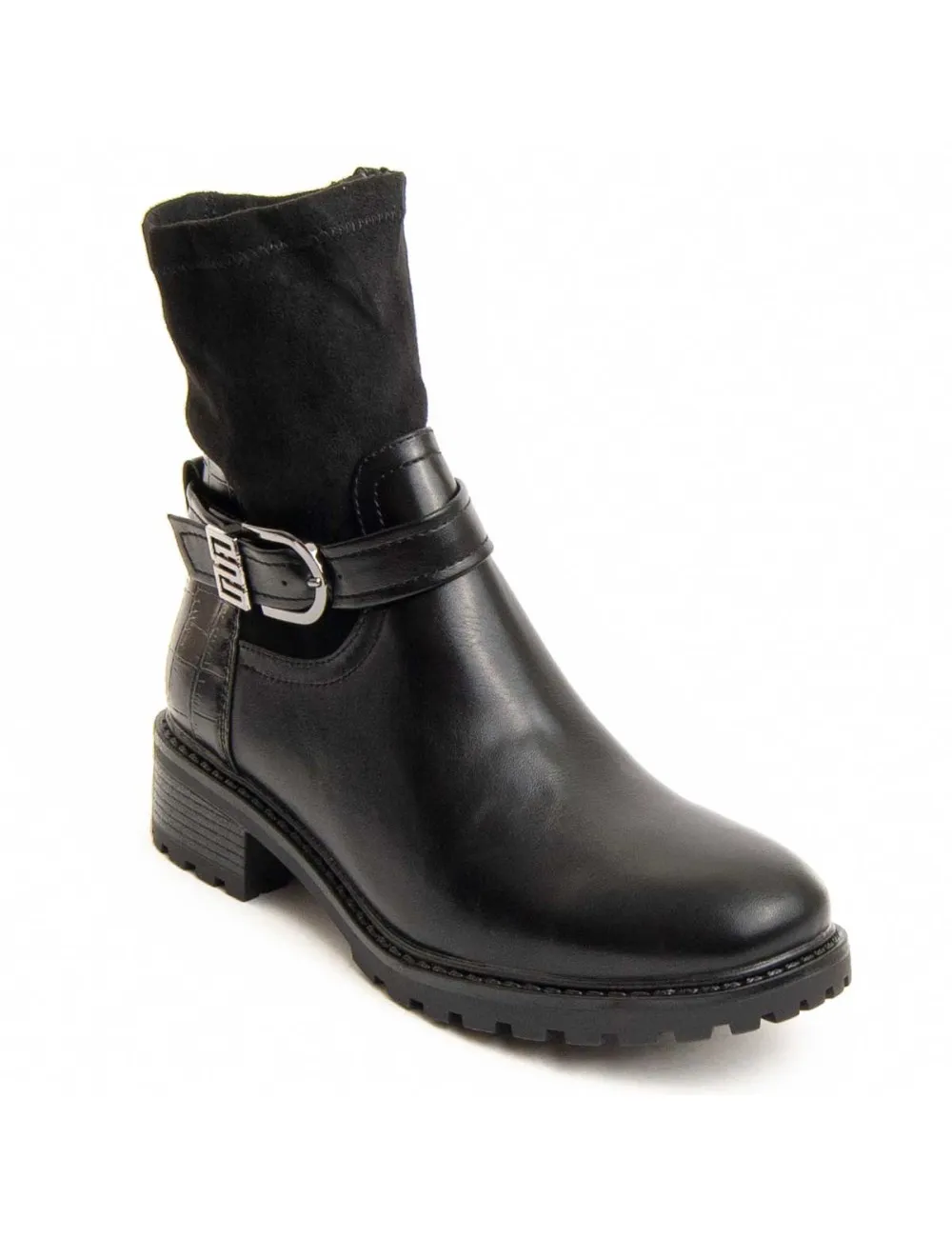 Botín Casual Para Mujer.  Montevita  Bottivita45  94030 Negro