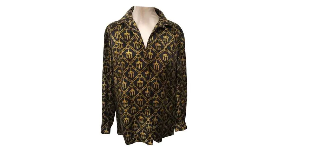 Camisa 100Bufanda de seda de Hermès Negro 