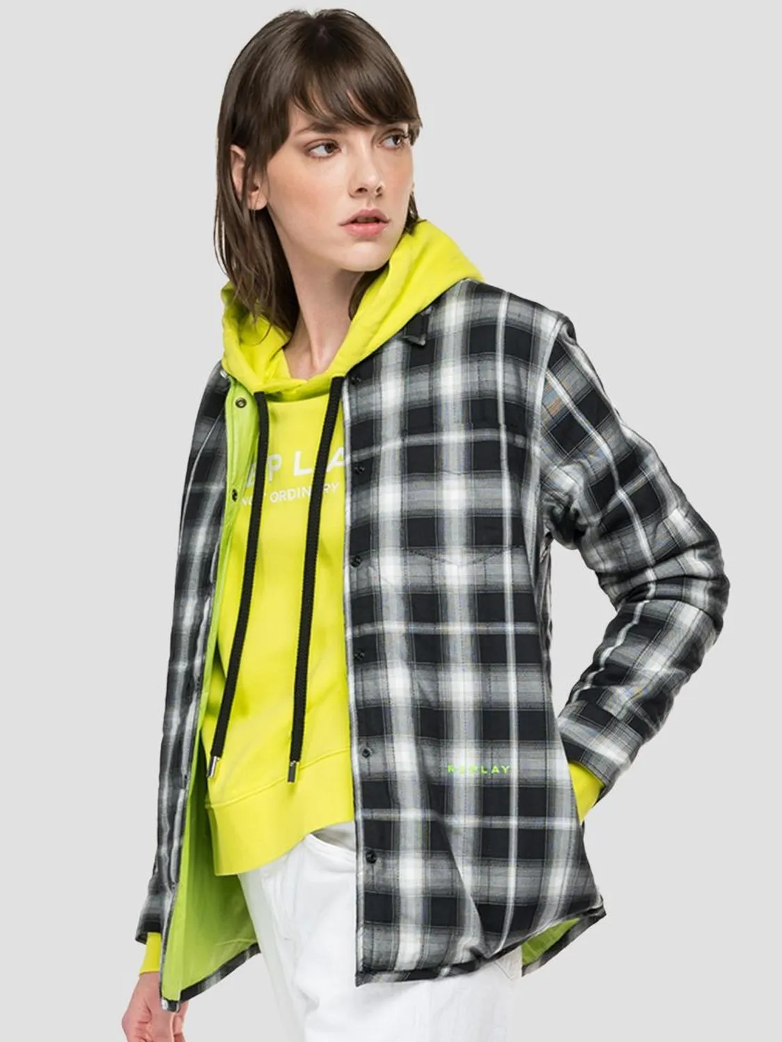 CAMISA BOMBER CUADROS REPLAY
