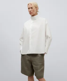 Camisa manga larga en algodón mujer