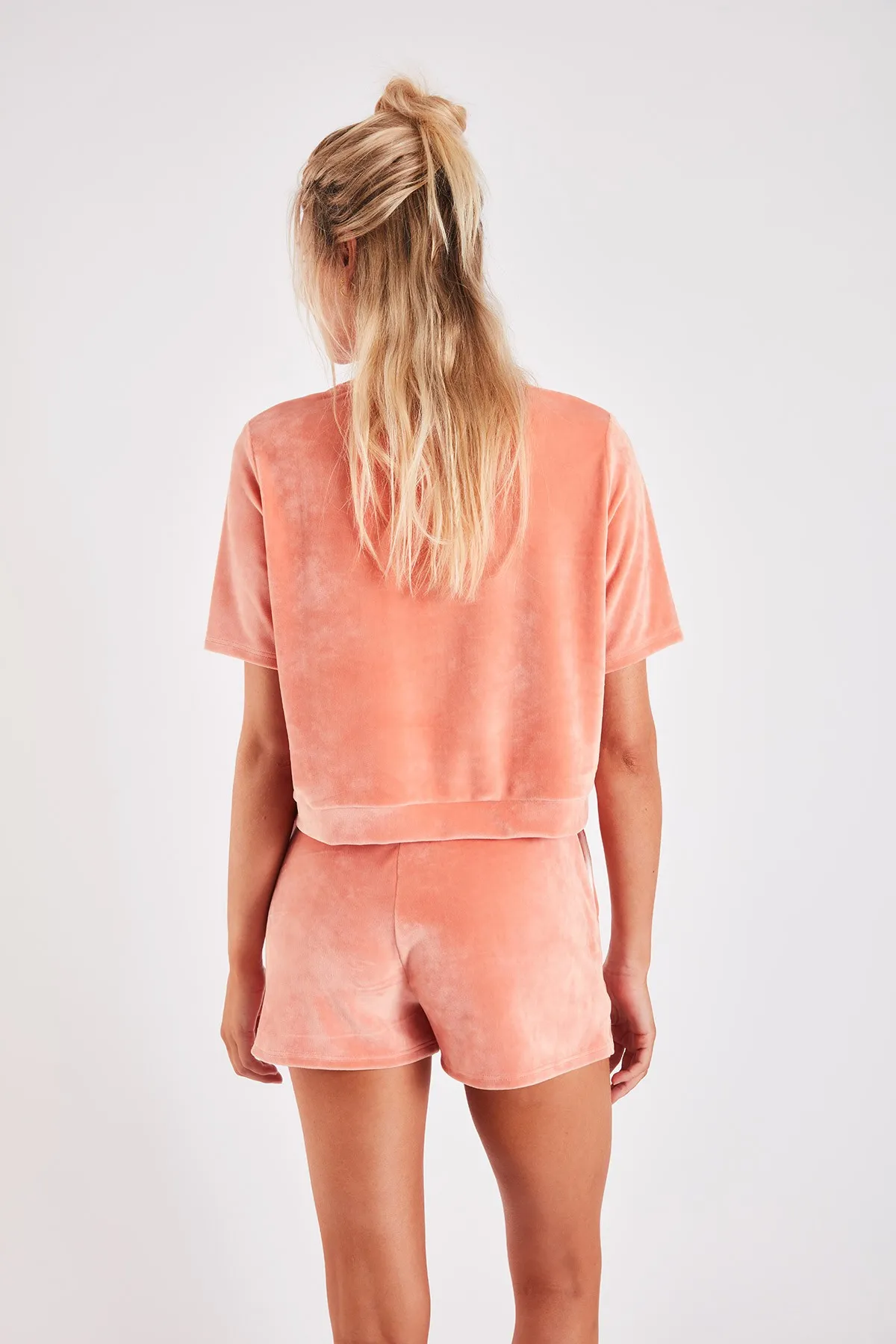 Camiseta de terciopelo naranja Chloe Sealake