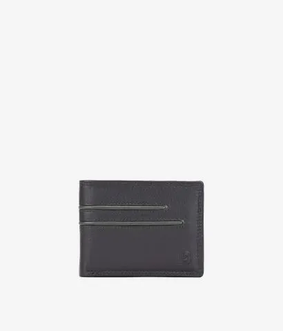 Cartera americana piel marrón sin portamonedas