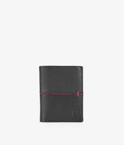 Cartera piel negro sin portamonedas