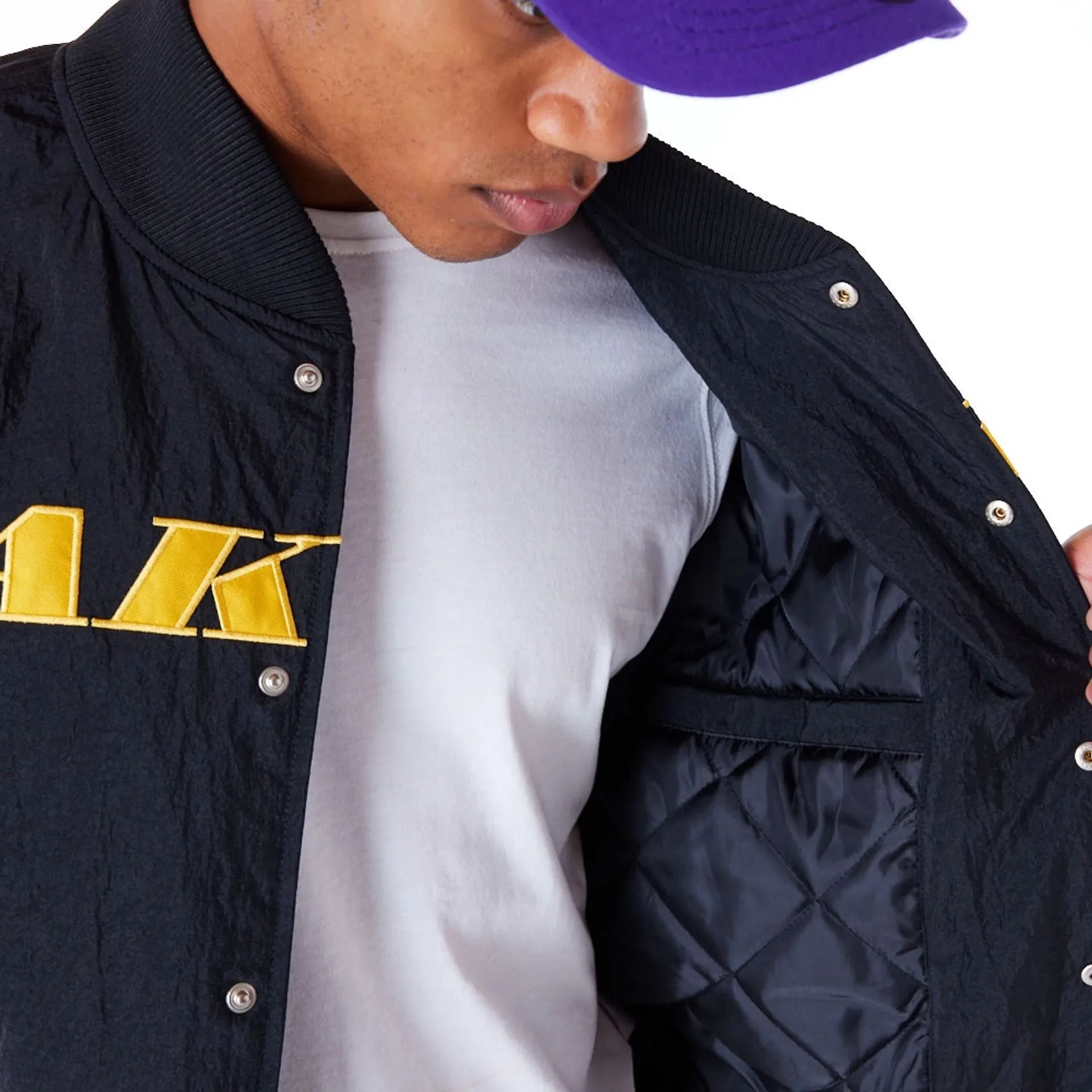 Chaqueta Bomber LA Lakers NBA Panel