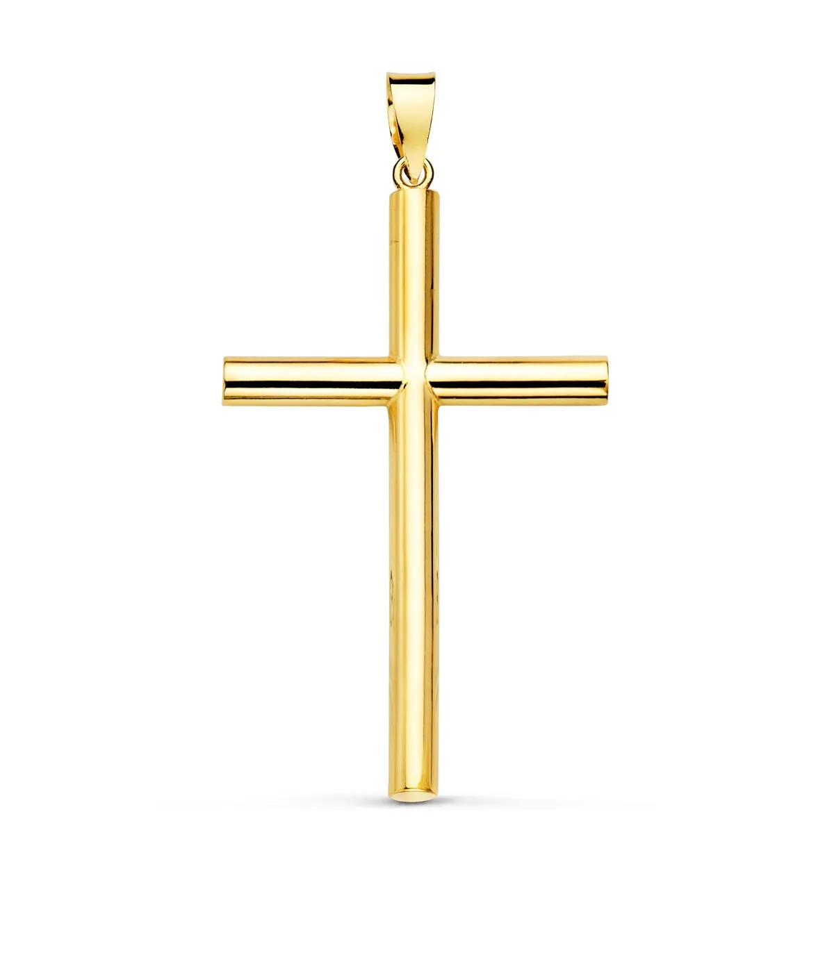 Croix Lisse Or Jaune 18 K 38 mm