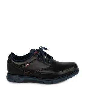 FLUCHOS Zapatos Sport Negros Suela Azul
