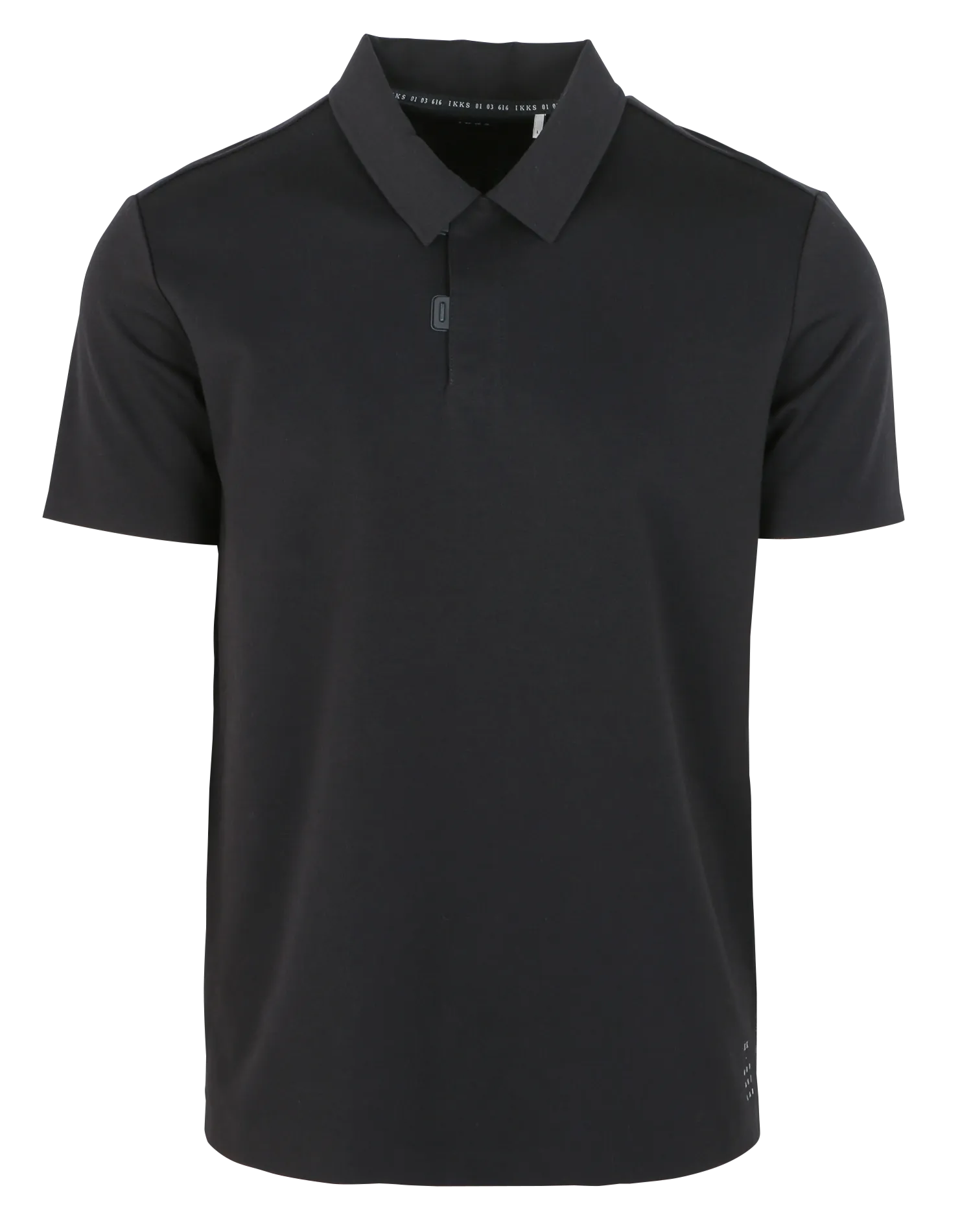 IKKS Polo de corte regular en mezcla de algodón en negro