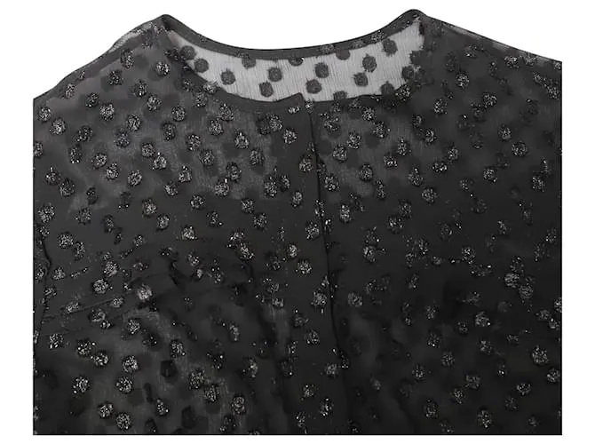 Minivestido fruncido de manga larga de Isabel Marant en poliéster negro 