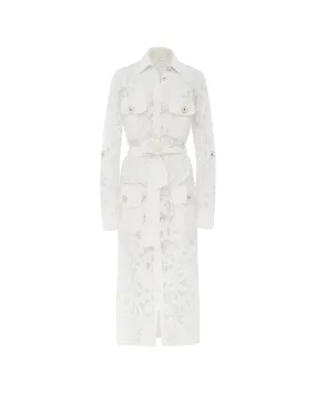 Mode d'Vie White Lace Shirtdress