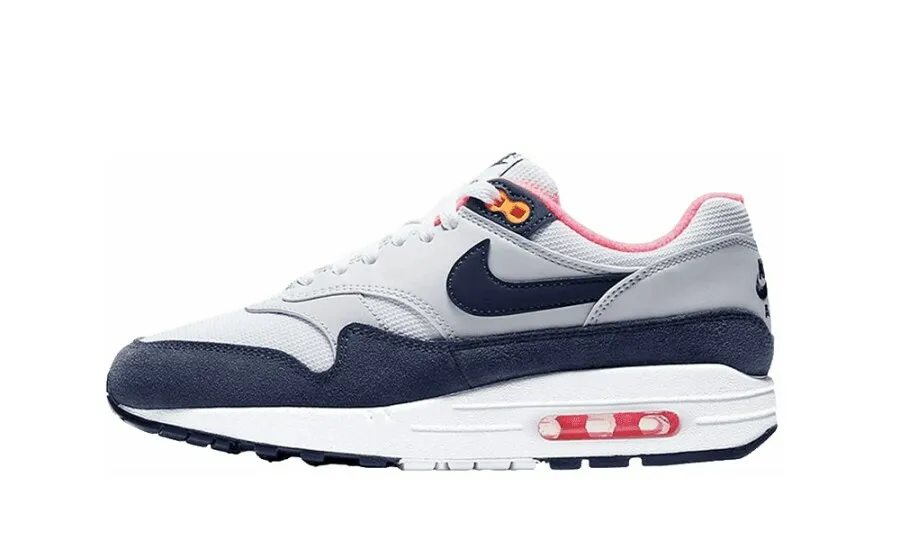 Nike Air Max 1 Pure Platinum Midnight Navy Racer Pink (W)