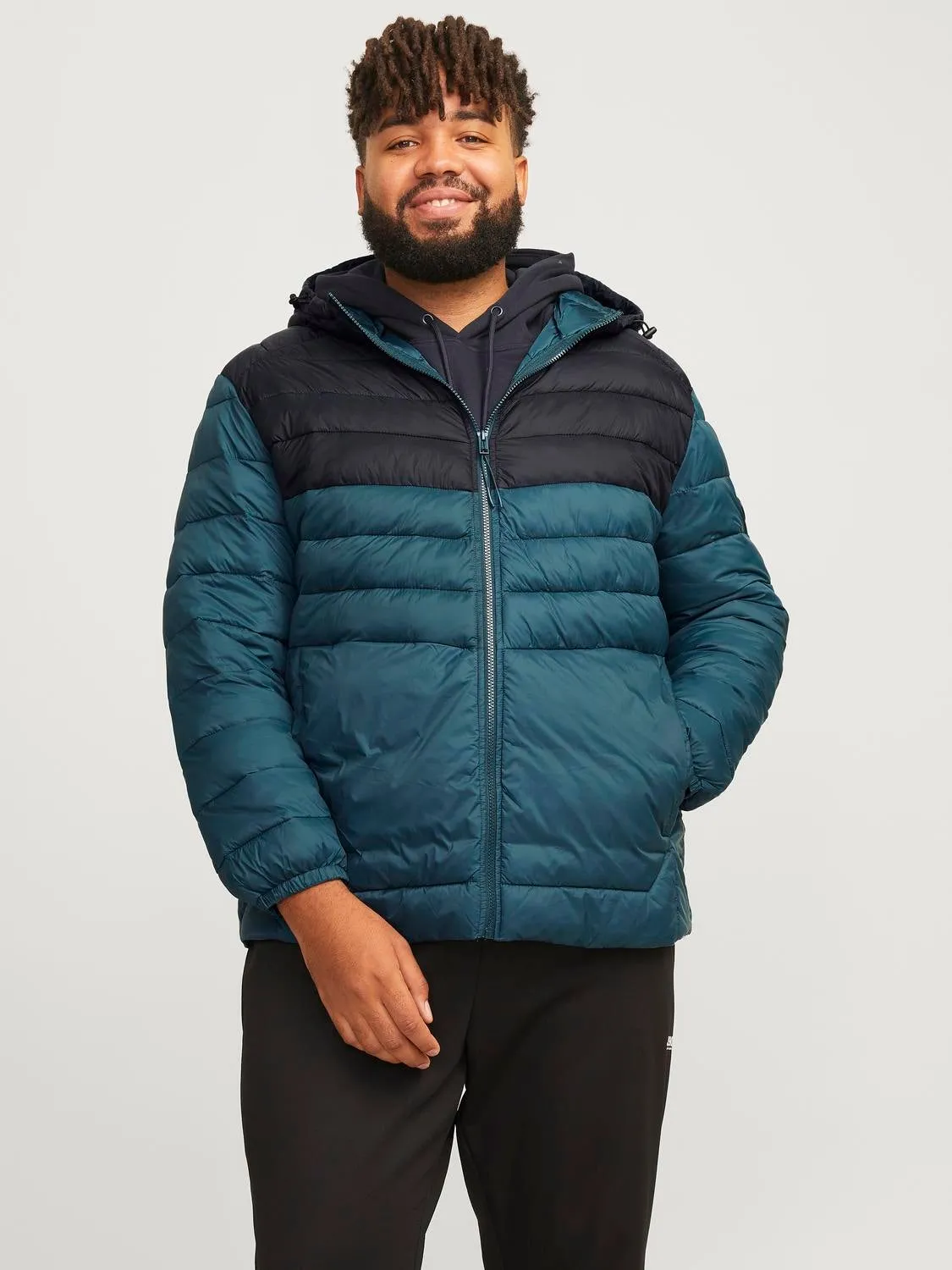 Plus Size Chaqueta corta acolchada | Azul intermedio | Jack & Jones®