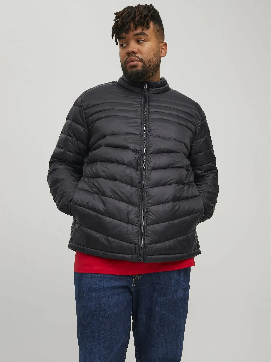 Plus Size Chaqueta corta acolchada | Negro | Jack & Jones®