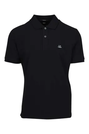 Polo negro con minilogo parche cp