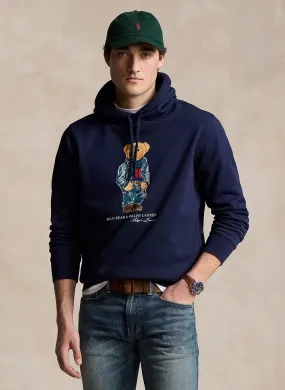 POLO RALPH LAUREN Sudadera recta con capucha de algodón mezclado serigrafiado. en azul
