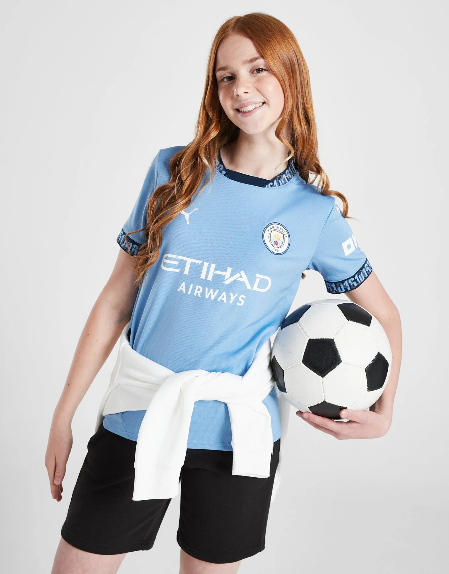 PUMA Camiseta Manchester City FC 24/25 Haaland#23 primera equipación Júnior