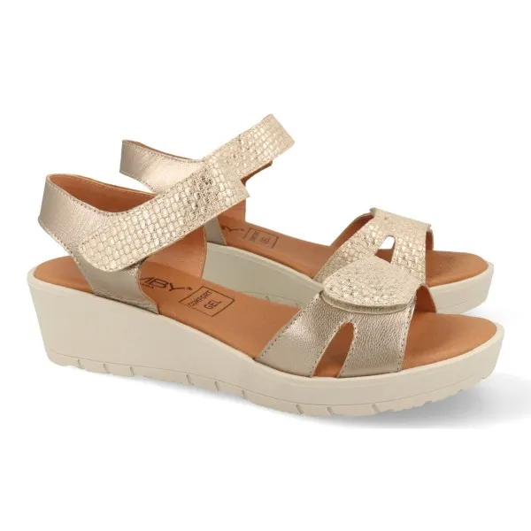 SANDALIAS PLATAFORMA BAJA MUJER PIEL MOD. MULAN
