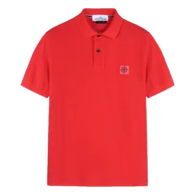 STONE ISLAND 22S67 PIGMENT DYED POLO CORAL