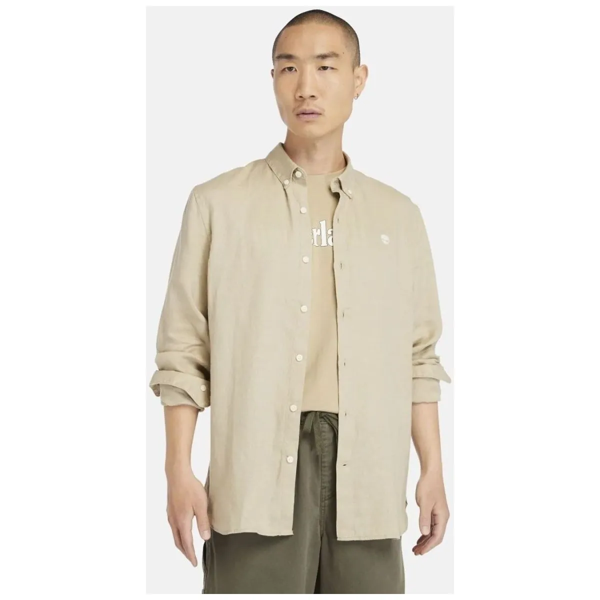 TB0A2DC3DH41 - LINEN SHIRT-LEMON PEPPER