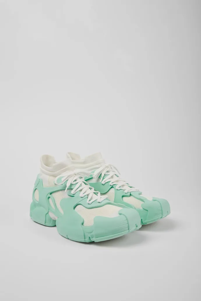 Tossu Sneakers de malla verde claro